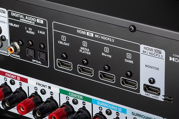 AVR-S570BT Denon Receiver AV 5.2 Ch. 70W 8K, video 8K.