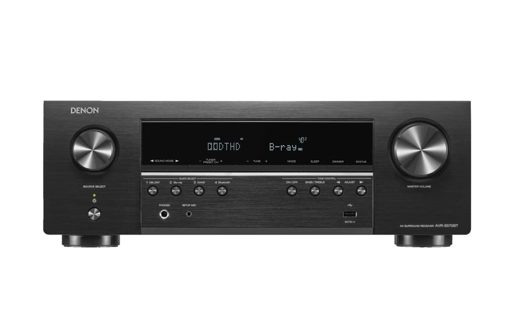 AVR-S570BT Denon Receiver AV 5.2 Ch. 70W 8K, video 8K.