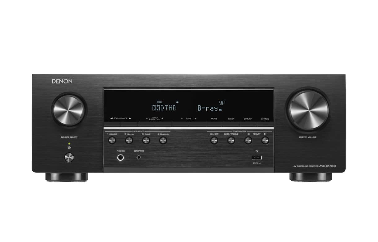 AVR-S570BT Denon Receiver AV 5.2 Ch. 70W 8K, video 8K.